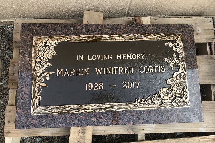 Custom Bronze Headstone, Bronze Memorial